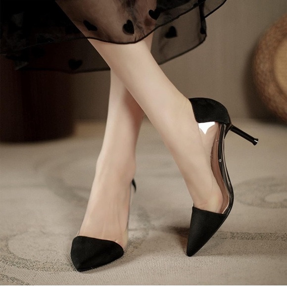 Faux Suede Pointed Toe Heels NWB - Picture 7 of 7